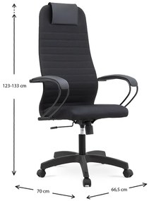 Καρέκλα γραφείου Darkness Megapap με διπλό ύφασμα Mesh σε χρώμα μαύρο 66,5x70x123/133εκ.