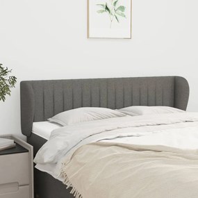Κεφαλάρι με Πτερύγια Σκούρο Γκρι 147 x 23 x 78/88εκ. Υφασμάτινο 3117381