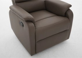 Πολυθρόνα Ανακλινόμενη ArteLibre TALITHA Καφέ PU 79x97x101cm
