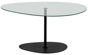 Τραπέζι Σαλονιού Porto 552NOS2385 90x60x40cm Clear-Black