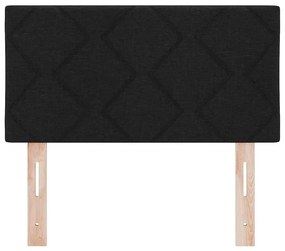 vidaXL Κεφαλάρι με κεφαλάρι Μαύρο 80 cm Τεχνητό Δέρμα