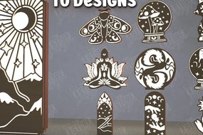 Σετ των 2 Intra απο ξύλο plywood 3mm-4mm πάχος Ουράνιο Φανάρι Δέσμη | Φως νύχτας Δίασταση 15x15 cm INTRAFABR-112629657