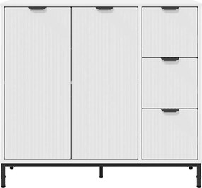 vidaXL Πλαϊνό γραφείο Λευκό 89,5 x 33 x 82 εκ. Επεξεργασμένο ξύλο