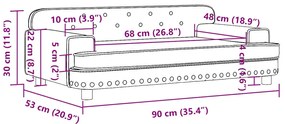 vidaXL Καναπές Παιδικός Καφέ 90 x 53 x 30 εκ. από Συνθετικό Δέρμα