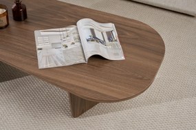 Τραπεζάκι Σαλονιού Καρυδιά OVALIS 130x65x40