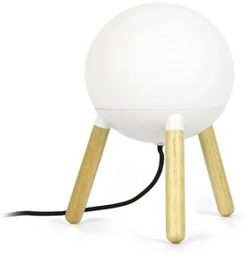Επιτραπέζιο Φωτιστικό Mine PC 28211 E27 max 15W White Faro Barcelona Wood,Aluminum