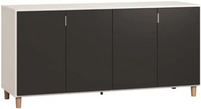 Μπουφές Simple-Λευκό - Μαύρο