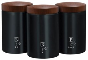 Δοχεία Αποθήκευσης Τροφίμων Berlinger Haus Σετ 3 τμχ Ebony Rosewood BH-6454