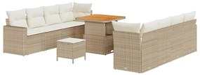 vidaXL Σετ Καναπέ Κήπου 11 pcs μπεζ και κρεμ 80 x 80 x 71 cm