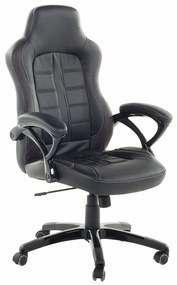 Καρέκλα γραφείου Berwyn 999, Μαύρο, Σκούρο καφέ, 110x68x68cm, 18 kg, Με μπράτσα, Με ρόδες, Μηχανισμός καρέκλας: Κλίση | Epipla1.gr
