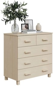 vidaXL Συρταριέρα HAMAR Καφέ Μελί 79 x 40 x 80 εκ. Μασίφ Ξύλο Πεύκου