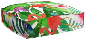 vidaXL Μαξιλάρι παλέτας για κάθισμα Floral Πολύχρωμο 50 x 50 x 12 cm