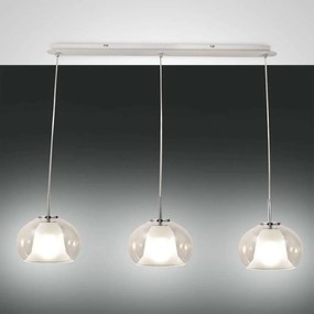 Φωτιστικό Οροφής - Ράγα Bretagna 3599-49-241 Transparent Fabas Luce Μέταλλο,Γυαλί