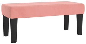 vidaXL Κρεβάτι Boxspring με Στρώμα Ροζ 100x200 εκ. Βελούδινο