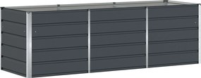 vidaXL Γλάστρα Ανθρακί 240 x 80 x 75 εκ. Ατσάλι