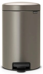 Brabantia 649027 Κάδος Απορριμμάτων με πεντάλ 12L, Platinum