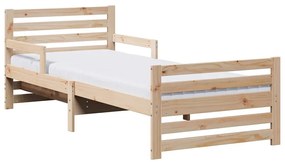 vidaXL Σκελετός Κρεβατιού Καφέ 80 x 200 cm Στερεά ξυλεία πεύκου