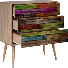 Συρταρτιέρα Soho Megapap χρώμα sonoma 80x40x90εκ.