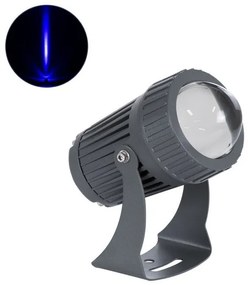 SPOT-FENIA 90136 Αρχιτεκτονικό Σποτ Φωτισμου LED 10W 850lm 5° DC 24V Αδιάβροχο IP65 Μπλε Dimmable-Γκρι Ανθρακί-Μ7 x Globostar-90 90136