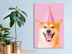 Ζωγραφική με αριθμούς χαρούμενος σκύλος - 40x60