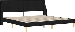 vidaXL Σκελετός κρεβατιού με στρώμα Μαύρο 180 x 200 cm Πολυεστέρας