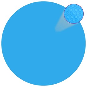 vidaXL Κάλυμμα Πισίνας Ηλιακό Στρογγυλό Μπλε 250 εκ. από Πολυαιθυλένιο
