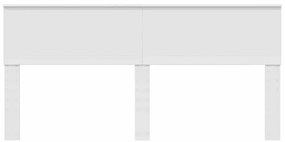 vidaXL Κεφαλάρι με κεφαλάρι Λευκό 180 cm Επεξεργασμένο ξύλο