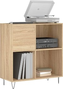 vidaXL Δισκοθήκη Sonoma Δρυς 84,5 x 38 x 89 εκ. από Επεξεργασμένο Ξύλο