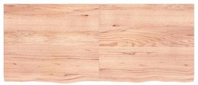vidaXL Ράφι Τοίχου Ανοιχτό Καφέ 120x50x(2-4)εκ. Επεξ. Μασίφ Ξύλο Δρυός