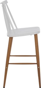 ΣΚΑΜΠΟ ΜΠΑΡ VANESSA HM9300.01 ΛΕΥΚΟ ΜΕΣΑΙΟΥ ΥΨΟΥΣ 43x45x97Υεκ.
