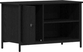 vidaXL Ντουλάπι TV 80 x 40 x 50 cm Μαύρη δρυς Επεξεργασμένο ξύλο