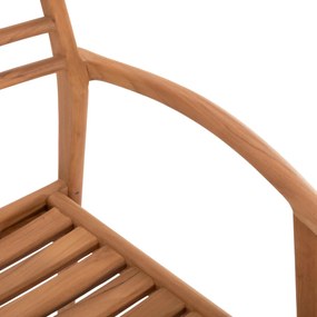 Πολυθρόνα MOOSEN Μασίφ Ξύλο Teak Φυσικό 59x60x78,5Υ εκ. 2αδα 59x60x78.5 εκ.