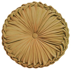 Βελουτέ Διακοσμητικό Μαξιλάρι (Φ40) Das Home Cushions 0249 Ochre