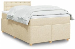 ΚΡΕΒΑΤΙ BOXSPRING ΜΕ ΣΤΡΩΜΑ ΚΡΕΜ 120X190 ΕΚ. ΥΦΑΣΜΑΤΙΝΟ 3286638