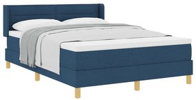 vidaXL Κρεβάτι Σπαστής Βάσης με Στρώμα Μπλε 140x200 εκ. Υφασμάτινο