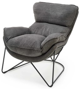 VOLKER leisure armchair dark grey/ black DIOMMI V-CH-VOLKER-FOT