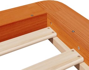 vidaXL Σκελετός Κρεβ. Χωρίς Στρώμα Καφέ Κεριού 75x190 εκ Μασίφ Πεύκο