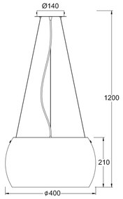 ΚΡΕΜΑΣΤΟ 3Χ60W E27 Φ40 Η128 ΓΥΑΛΙ ΔΙΑΦΑΝΕΣ PONTIAC - 51W - 100W - CX1009P40CL