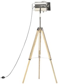 vidaXL Φωτιστικό Δαπέδου με Τρίποδο 140 εκ. από Μασίφ Ξύλο Μάνγκο