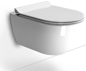 GSI Pura Swirl 881500SC Πορσελάνινη Λεκάνη Κρεμαστή 55cm με κάλυμμα βακελίτη Slim Soft Close αποσπώμενο