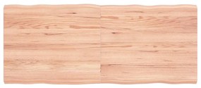 vidaXL Επιφ Τραπεζιού Αν Καφέ 120x50x(2-4)εκ.Ακατέργ. Μασίφ Ξύλο Δρυός
