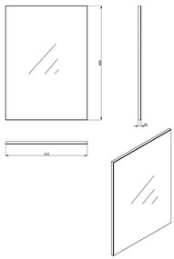 Καθρέπτης για Έπιπλο Χώλ Valencia OG Artisan Oak 57x2x80 εκ. 57x2x80 εκ.