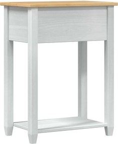 vidaXL Κονσόλα Λευκό 55 x 35 x 73 εκ Στερεά ξυλεία πεύκου