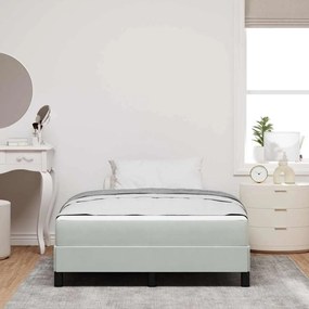 vidaXL Κρεβάτι box spring με στρώμα Ανοιχτό γκρι 120 x 200 cm Βελούδο