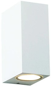 Φωτιστικό Τοίχου - Απλίκα SL8111GU10W 5,8x15cm 2xGU10 3W IP65 White Aca Πλαστικό, Γυαλί