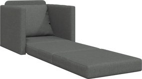 vidaXL Κρεβάτι καναπές 60cm Σκούρο Γκρι ύφασμα