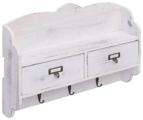 vidaXL 284239  Wall Mounted Coat Rack White 50x10x34 cm Wood