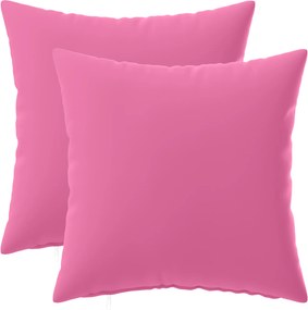 vidaXL Κάλυμμα Μαξιλαριού 2 pcs HEERLEN Ροζ 45 x 45 cm Πολυεστέρας
