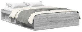 vidaXL Πλαίσιο Κρεβατιού Γκρι Sonoma 160 x 200 εκ.