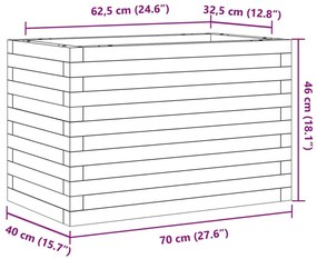 Ζαρντινιέρα Κήπου 70x40x46 εκ. από Μασίφ Ξύλο Ψευδοτσούγκας - Καφέ